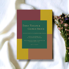 Elegant eenvoudig modern kleurrijk en stijlvol huw kaart