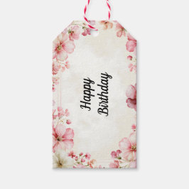 Elegant Eenvoudig Modern Minimalistisch Bloemendes Cadeaulabel