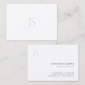 Elegant Eenvoudig Modern Minimalistisch Monogram S Visitekaartje (Voorkant / Achterkant)