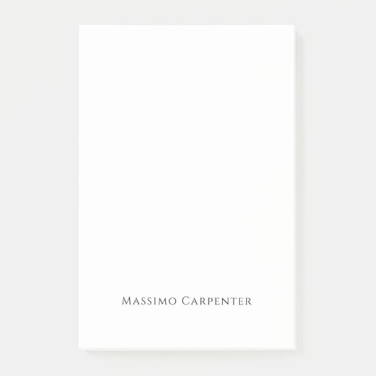 Elegant Eenvoudig Modern Minimalistisch Post-it® Notes (Voorkant)