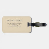 Elegant eenvoudig modern Monogrammed personalisere Bagagelabel (Achterkant horizontaal)