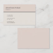 Elegant Eenvoudig Modern Ontwerp Trendy Plain Cool Visitekaartje (Voorkant / Achterkant)