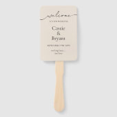 Elegant eenvoudig modern script bruiloft programma handwaaier (Voorkant)