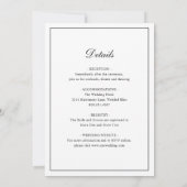 Elegant eenvoudig monogram in één huwelijk kaart (Achterkant)