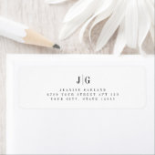 Elegant eenvoudig monogram minimalistisch terugkee etiket (Insitu)