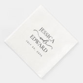 Elegant Eenvoudig Monogram Modern Chique Minimaal  Servet (Hoek)