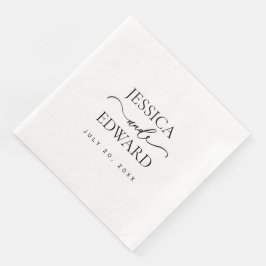 Elegant Eenvoudig Monogram Modern Chique Minimaal Servet