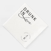 Elegant Eenvoudig Monogram Modern Chique Minimaal  Servet (Hoek)