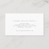 Elegant Eenvoudig Monogram Professioneel Minimalis Visitekaartje (Achterkant)