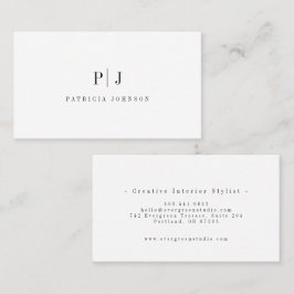 Elegant Eenvoudig Monogram Professioneel Minimalis Visitekaartje