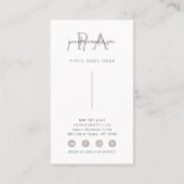 Elegant Eenvoudig Neutraal Boho Chique Modern Unie Visitekaartje (Achterkant)