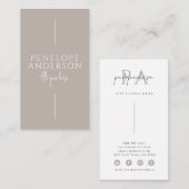 Elegant Eenvoudig Neutraal Boho Chique Modern Unie Visitekaartje (Voorkant / Achterkant)