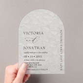 Elegant Eenvoudig Niets Fancy Huwelijk Acryl Acryl Uitnodigingen (Insitu (Draagbaar))