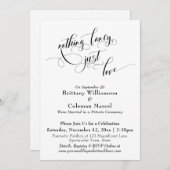 Elegant Eenvoudig Niets Gekunstelds, Gewoon Liefde Kaart (Voorkant / Achterkant)