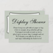 Elegant, eenvoudig No Wrap Vrijgezellenfeest, Sage Informatiekaartje (Voorkant / Achterkant)