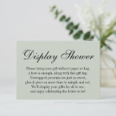 Elegant, eenvoudig No Wrap Vrijgezellenfeest, Sage Informatiekaartje (Staand voorkant)