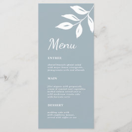 Elegant eenvoudig olievlekken Formele Dusty Blue b Menu