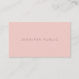 Elegant eenvoudig ontwerp Blush Pink Moderne Sjabl Visitekaartje