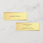Elegant Eenvoudig Ontwerp Glamour Gouden Sjabloon Mini Visitekaartje (Voorkant / Achterkant)