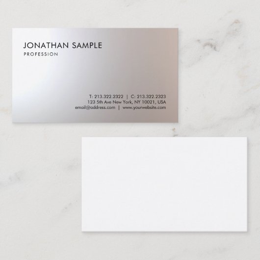 Elegant eenvoudig ontwerp Modern minimalistisch re Visitekaartje (Voorkant / Achterkant)