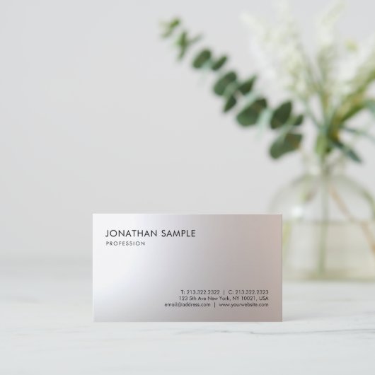 Elegant eenvoudig ontwerp Modern minimalistisch re Visitekaartje (Staand voorkant)