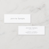 Elegant eenvoudig ontwerp Moderne Minimale Sjabloo Mini Visitekaartje (Voorkant / Achterkant)