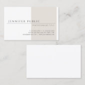 Elegant eenvoudig ontwerp Moderne Minimale Sjabloo Visitekaartje (Voorkant / Achterkant)