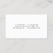 Elegant eenvoudig ontwerp Moderne minimalistische  Visitekaartje (Achterkant)