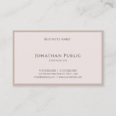 Elegant eenvoudig ontwerp Moderne Sjabloon Luxe to Visitekaartje (Achterkant)