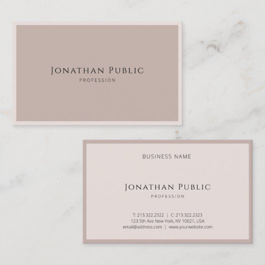 Elegant eenvoudig ontwerp Moderne Sjabloon Luxe to Visitekaartje (Voorkant / Achterkant)