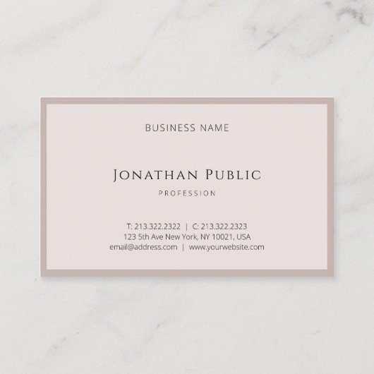 Elegant Eenvoudig Ontwerp Moderne Sjabloon Luxe To Visitekaartje (Achterkant)