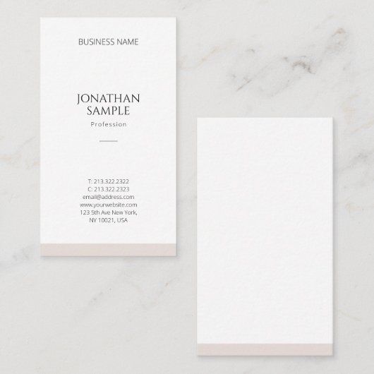 Elegant Eenvoudig Ontwerp Moderne Sjabloon Profess Visitekaartje (Voorkant / Achterkant)
