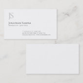 Elegant Eenvoudig Ontwerp Monogram Professioneel C Visitekaartje (Voorkant / Achterkant)