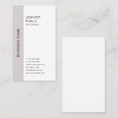 Elegant eenvoudig ontwerp Paarse witte trendy vlak Visitekaartje (Voorkant / Achterkant)