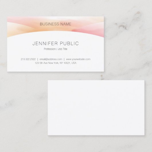 Elegant, eenvoudig ontwerp, professionele Sjabloon Visitekaartje (Voorkant / Achterkant)