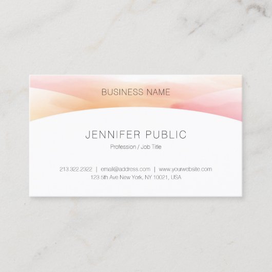 Elegant, eenvoudig ontwerp, professionele Sjabloon Visitekaartje (Voorkant)