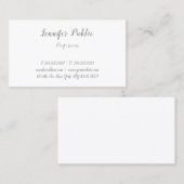 Elegant Eenvoudig Ontwerp Sjabloon Kalligrafie Mod Visitekaartje (Voorkant / Achterkant)