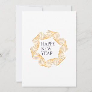 Elegant, eenvoudig ontwerp van "Gelukkig Nieuwjaar Feestdagenkaart