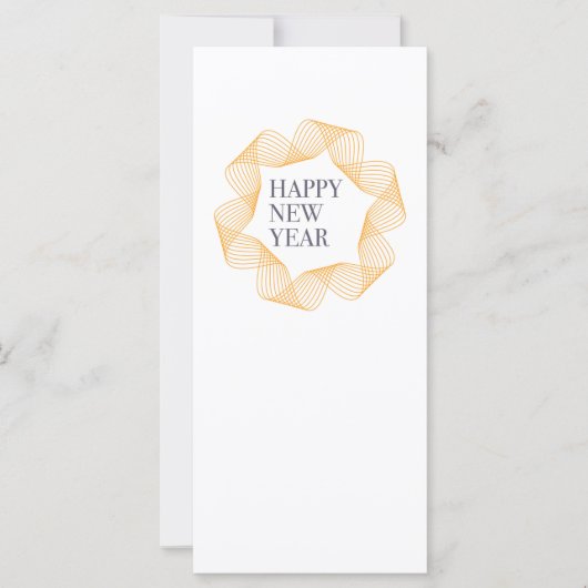 Elegant, eenvoudig ontwerp van "Happy New Year" (Voorkant)