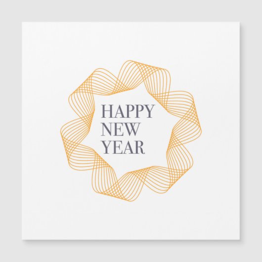 Elegant, eenvoudig ontwerp van "Happy New Year" (Voorkant)