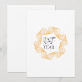 Elegant, eenvoudig ontwerp van "Happy New Year" Feestdagenkaart (Voorkant / Achterkant)