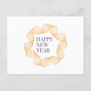 Elegant, eenvoudig ontwerp van "Happy New Year" Feestdagenkaart