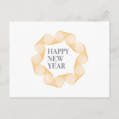 Elegant, eenvoudig ontwerp van "Happy New Year" Feestdagenkaart (Voorkant)
