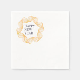 Elegant, eenvoudig ontwerp van "Happy New Year" Servet