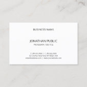 Elegant eenvoudig ontwerp zwart-wit Sjabloon moder Visitekaartje (Achterkant)