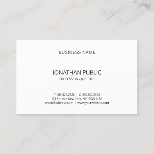 Elegant eenvoudig ontwerp zwart-wit Sjabloon moder Visitekaartje (Achterkant)