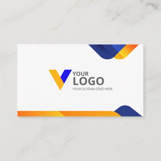 Elegant eenvoudig Oranje Visitekaartje (Achterkant)