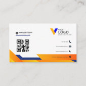 Elegant eenvoudig Oranje Visitekaartje (Voorkant)