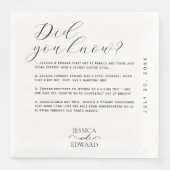 Elegant Eenvoudig Paar Leuke Feiten Modern Minimaa Servet (Voorkant)