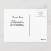 Elegant eenvoudig Paars met Gold Monogram Hartelij Briefkaart (Achterkant)